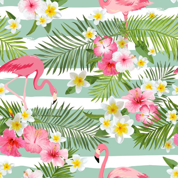 Tropical Vintage Flamingo